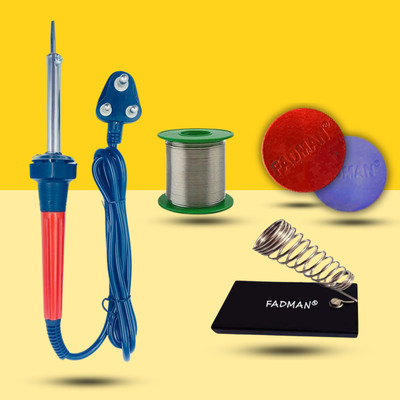 FADMAN 60 Watt Soldering Iron Kit Pack of 4 Red for All Soldering Solution 60 W Simple(Flat Tip)