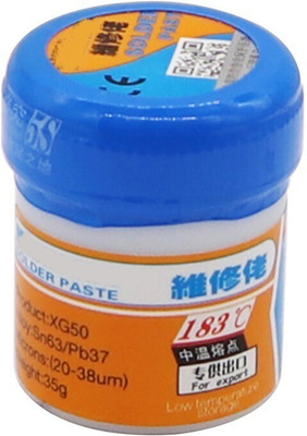WOWSOME 30G Original Sealed Low Dross Tin Solder BGA Paste for SMD Rework and Circuit Assembly 0 W Simple(Round Tip)