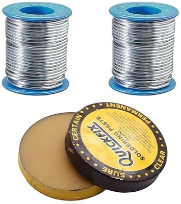 VMTRONIX Rosin-Rich Quickfix Soldering Paste With 2 Solder Wire For PCB & BGA Repairing | 0 W Simple(Round Tip)