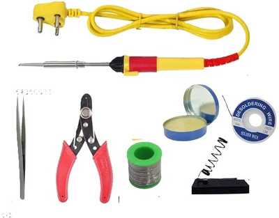 Skeisy MS New 10in1 Soldering Iron Equipment Tool Machine Combo Kit Set 25 W 25 W Simple(Conical Tip)
