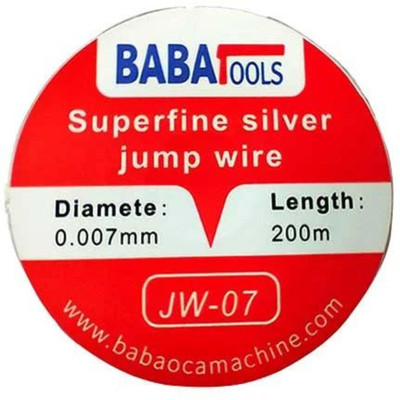 BABATOOLS jw07 superfine silver jumper wire 0.007mm 200m 25 W Simple(Round Tip)