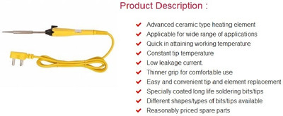 vtronix SOL YELLOW IRON PACKOF12 25 W Simple(Round Tip)