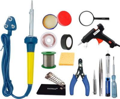 FADMAN 14in1 Soldering Iron Equipment Tool Machine Combo Kit 60 W Simple(Flat Tip)