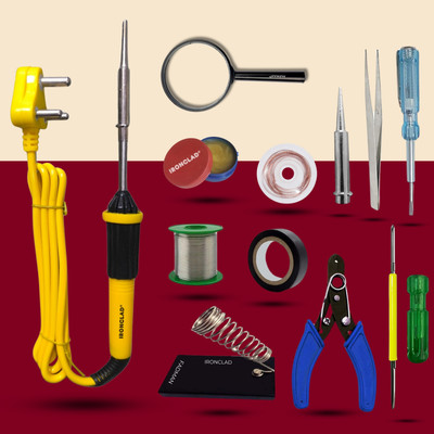 Ironclad Pro 12-in-1 Mobile Soldering Master Kit 25 W Simple(Flat Tip)