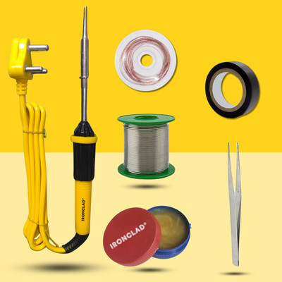 Ironclad Combo Kit 6-in-1 Mobile Soldering Iron Master Kit 25 W Simple(Flat Tip)