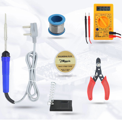 Hillgrove HGCM99M1 Electronic 6in1 Mobile Soldering Iron Tool Set with Digital Multimeter 25 W Simple(Flat Tip)