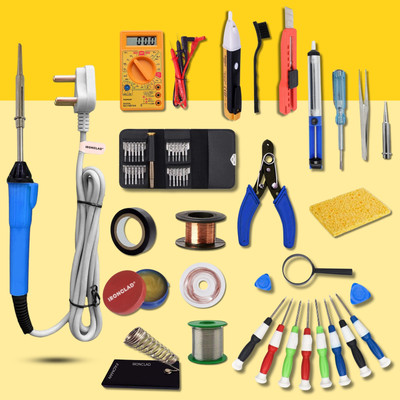 Ironclad Combo Kit 21-in-1 Mobile Soldering Iron Professional Pro Kit 25 W Simple(Flat Tip)