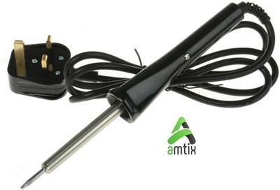 AMTIX Electric Solder Soldering Iron Kit 220-230V with attachable element 60 W Temperature Controlled(Round Tip)