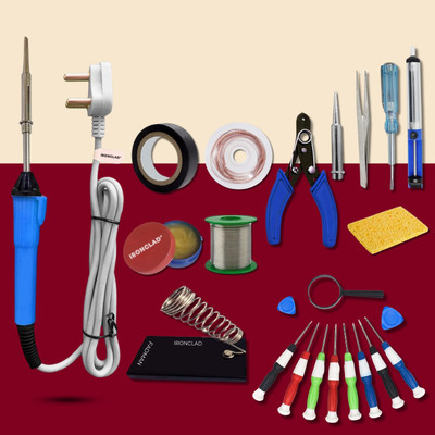 Ironclad Pro 15-in-1 Mobile Soldering Master Kit 25 W Simple(Flat Tip)
