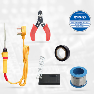 Walkers WKCB16M1 6in1 Basic 25W Electric Mobile Repair Soldering Iron Machine Combo Kit 25 W Simple(Flat Tip)