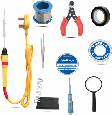Walkers WKCB65M1 Electric Gadget 10in1 New Mobile Soldering Iron Machine Combo Kit Set 25 W Simple(Flat Tip)