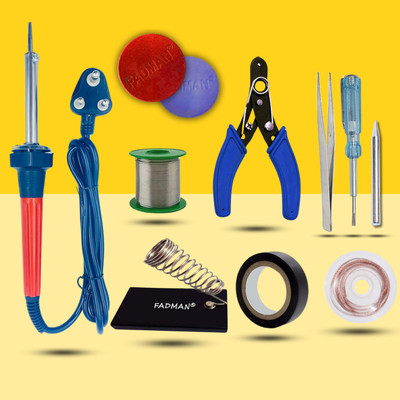 FADMAN 60 Watt Soldering Iron Kit Pack of 10 Red for All Soldering Solution 60 W Simple(Flat Tip)