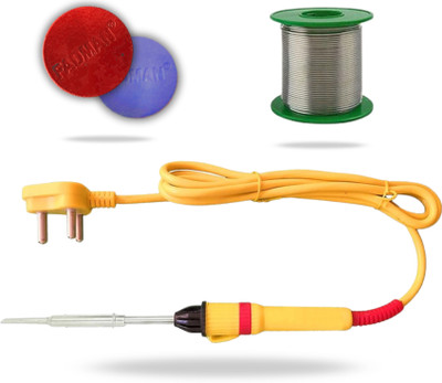 FADMAN Electronic 3in1 Mobile Soldering Iron Equipment Combo Kit with Paste and Wire 25 W Simple(Flat Tip)