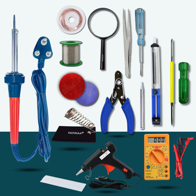FADMAN Pack of 15 Red Basic Heavy Professional 60 Watt Soldering iron Kit 60 W Simple(Flat Tip)