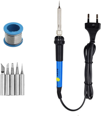 Hillgrove HGCM1338M1 2in1 Mobile Soldering Iron Machine Combo Kit Set with Solder Wire 60W 60 W Temperature Controlled(Conical, Flat, Pointed, Round Tip)