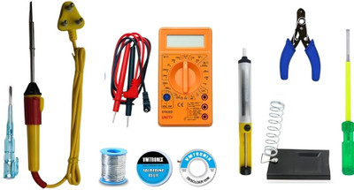 VMTRONIX 11-in-1 Heavy Duty 25W Soldering Iron Kit | For Home, PCB & DIY Repair | 25 W Simple(Pointed Tip)