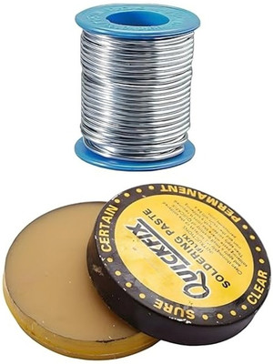VMTRONIX Rosin-Rich Quickfix Soldering Paste With 1 Solder Wire For PCB & BGA Repairing | 0 W Simple(Round Tip)