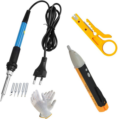 Digital Craft Electric Iron 60W,Stripper,Detector Sensor Tester Pen, 60 W Temperature Controlled(Pointed Tip)