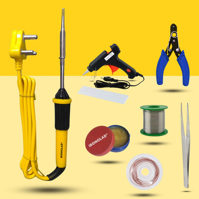 Ironclad Combo Kit 8-in-1 Mobile Soldering Iron Master Kit 25 W Simple(Flat Tip)