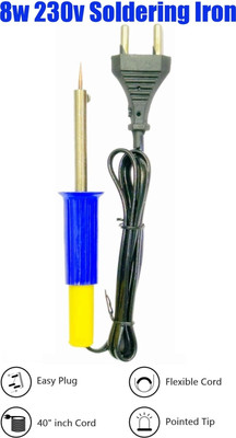 GoodsBazaar 8w 230v Black Color High Quality Soldering Iron for Mini Soldering Work 8 Watt 8 W Simple(Pointed Tip)