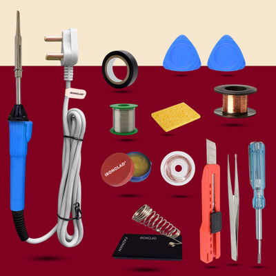 Ironclad Pro 12-in-1 Mobile Soldering Master Kit 25 W Simple(Flat Tip)