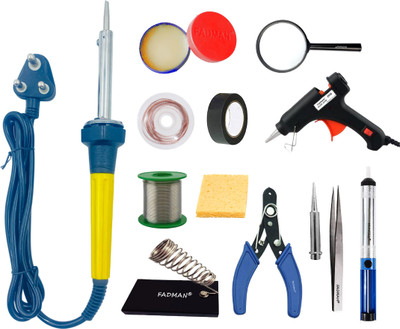 FADMAN 13in1 Soldering Iron Equipment Tool Machine Combo Kit 60 W Simple(Flat Tip)