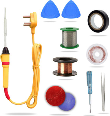 FADMAN FDSLGIRN9IN1 9in1 Soldering Iron Kit Pencil Type Corded Hobby 25 W Simple(Flat Tip)