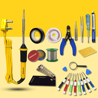 Ironclad Combo Kit 16-in-1 Mobile Soldering Iron Master Kit 25 W Simple(Flat Tip)