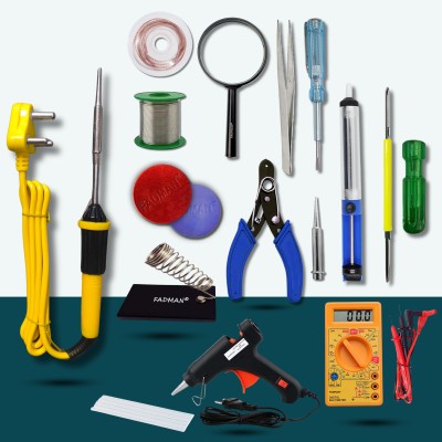 FADMAN Electronic 15in1 Mobile Soldering Iron Kit Set 25 W Simple(Flat Tip)