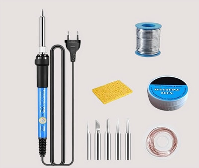 VMTRONIX Premium 60W Soldering Iron Kit | Heavy-Duty & Versatile | 60 W Temperature Controlled(Pointed Tip)