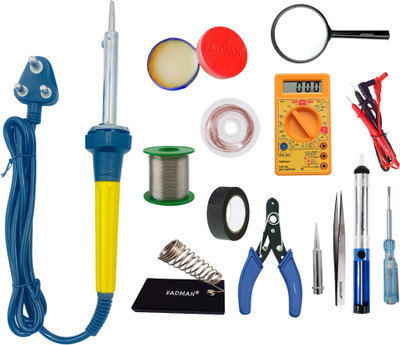 FADMAN 13in1 Soldering Iron Equipment Tool Machine Combo Kit 60 W Simple(Flat Tip)