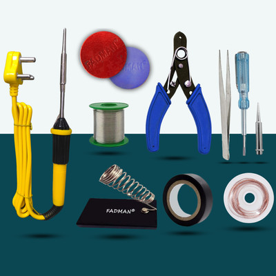 FADMAN Electronic 10in1 Mobile Soldering Iron Kit Set 25 W Simple(Flat Tip)