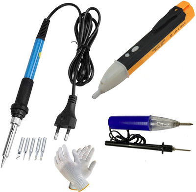 Digital Craft Electric Iron 60W,Detector Sensor Tester Pen,Electronic Continuity Tester, 60 W Temperature Controlled(Pointed Tip)