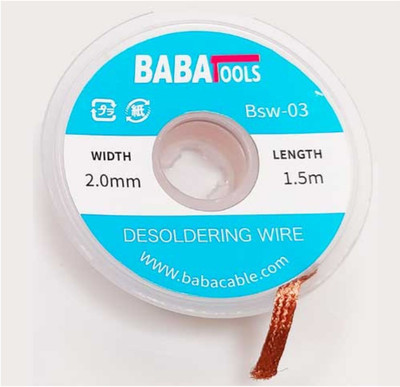 BABATOOLS BSW 03 DESOLDERING WIRE 2.0mmx1.5mm 25 W Simple(Round Tip)