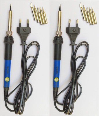 Inditrust 60W Soldering Iron Temperature Adjustable Soldering Iron Handle Heat pack of 2 60 W Temperature Controlled(Round Tip)
