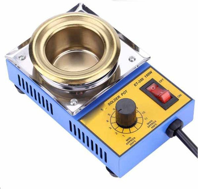 AS TOOL CENTER 150W 200-580°C Solder Pot Soldering Desoldering Bath Titanium Plate 150 W Temperature Controlled(Round Tip)