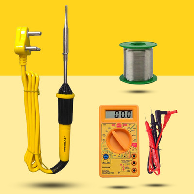 Ironclad Combo Kit 3-in-1 Mobile Soldering Iron Master Kit 25 W Simple(Flat Tip)