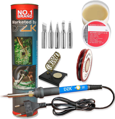 DZK soldering iron kit set Soldering kit station 60watt original 60 W Temperature Controlled(Conical, Flat, Pointed, Round Tip)