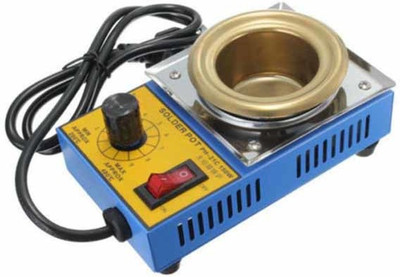 AS TOOL CENTER 150W Lead-Free Solder Pot Soldering Desoldering Bath Titanium Plate 150 W Temperature Controlled(Round Tip)