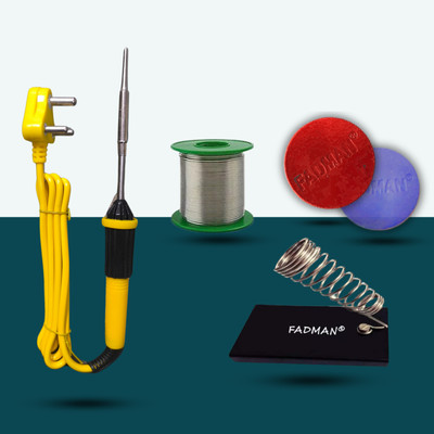FADMAN Electronic 4in1 Mobile Soldering Iron Kit Set 25 W Simple(Flat Tip)