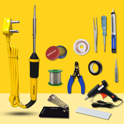 Ironclad Combo Kit 13-in-1 Mobile Soldering Iron Master Kit 25 W Simple(Flat Tip)