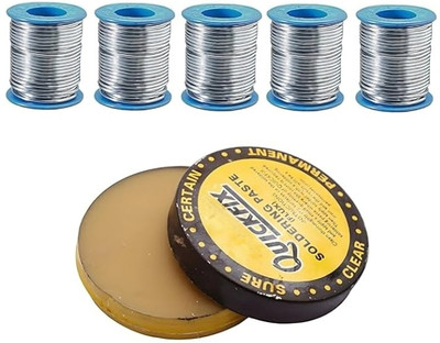 VMTRONIX Rosin-Rich Quickfix Soldering Paste With 5 Solder Wire For PCB & BGA Repairing | 0 W Simple(Round Tip)