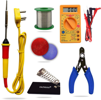FADMAN FDSLGIRN6IN1 Electronic 6in1 Mobile Soldering Iron Set with Digital Multimeter 25 W Simple(Flat Tip)
