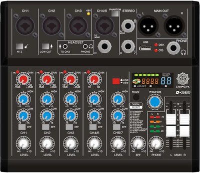 Digimore 7 Channel Audio Mixer, BT,MP3&USB Support,88 DSP Effects,Type-C, Recording D-240 Analog Sound Mixer deal from flipkart