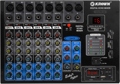 KEKROWN SUM- 6 USB Channel Echo Mixer with The Digital USB and Bluetooth Digital Sound Mixer