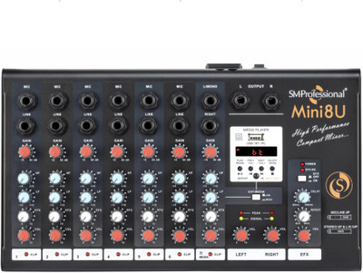 Studiomaster Mini-8U 7-input analogue mixing console integrated with digital multimedia Analog Sound Mixer