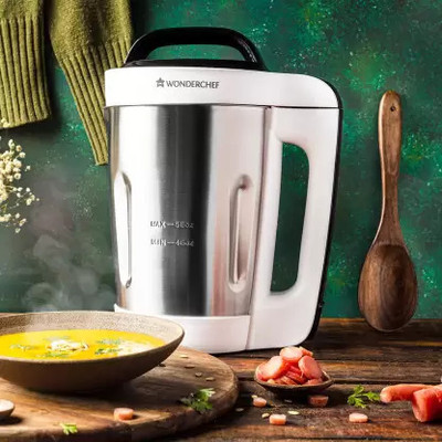 WONDERCHEF Automatic Soup Maker, 1.6L, 800W, White And Steel PACK 1 Soup Maker
