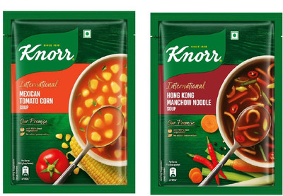Knorr International Hong Kong Manchow & Maxican Tomato Corn Soup(Pack of 2, 94 g)