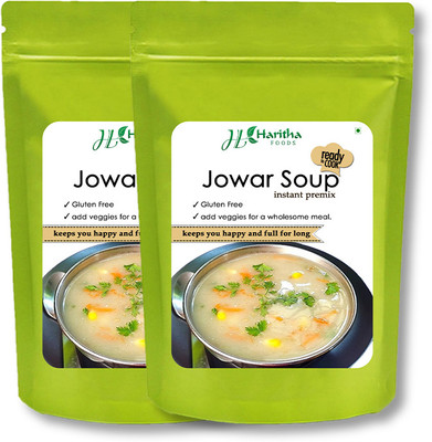 Haritha Foods Jowar Soup Instant Premix | Gluten Free, No MSG | Nutritious & Healthy(Pack of 2, 200 g)