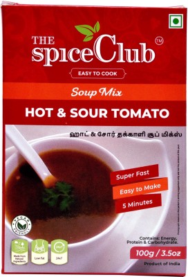 The Spice Club Hot & Sour Tomato Soup Mix 100g - Delicious, Low Fat, Super Fast, Make in just 5 minutes(100 g)